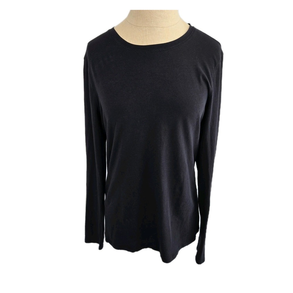 Lululemon Womens Black Long Sleeve T-Shirt Size L 12 Lightweight Top Athleisure